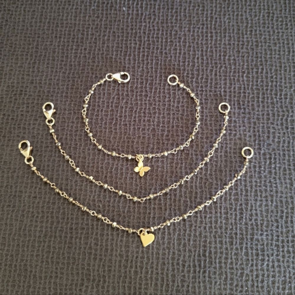 ✨️HP✨️ Dainty Gold💛 Pyrite Bracelet Trio3️⃣ - NWOT
